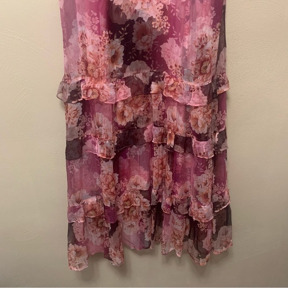 Johnny Was Carina Silk Dress Size XL Pink Floral NWT New - Picture 8 of 12
